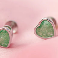 Olive Studs in 92.5 Silver