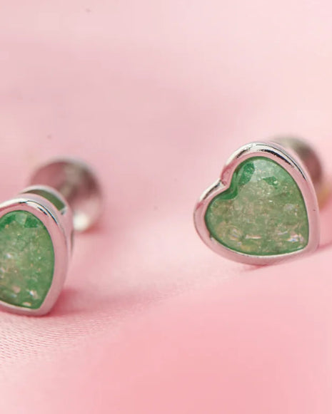 Olive Studs in 92.5 Silver