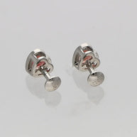 Pink heart Studs in 92.5 Silver