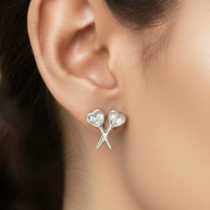 Heart Lollipop Studs in 92.5 Silver