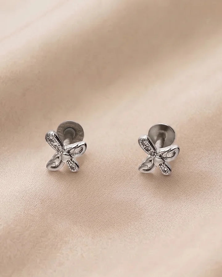 Cross Studs in 92.5 Silver