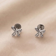 Cross Studs in 92.5 Silver