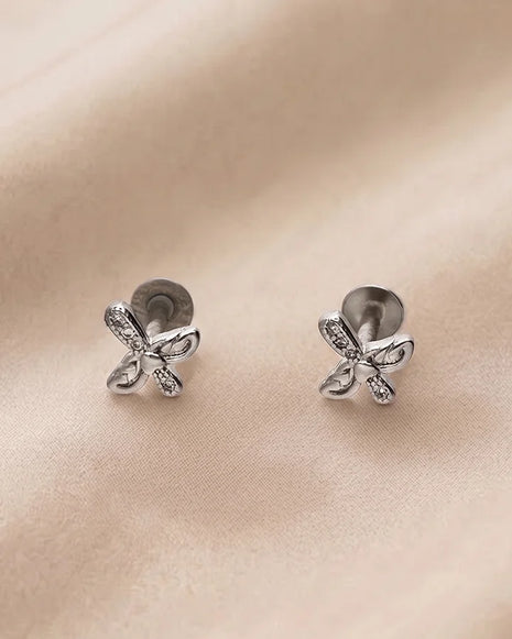 Cross Studs in 92.5 Silver