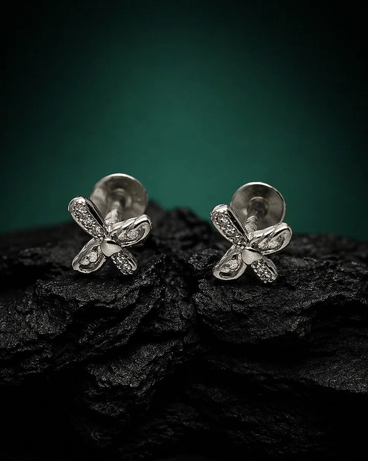 Cross Studs in 92.5 Silver