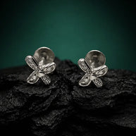 Cross Studs in 92.5 Silver