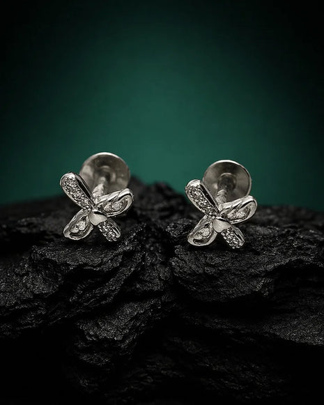 Cross Studs in 92.5 Silver