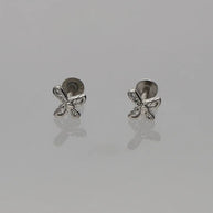 Cross Studs in 92.5 Silver