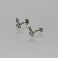 Cross Studs in 92.5 Silver