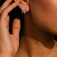 Cross Studs in 92.5 Silver