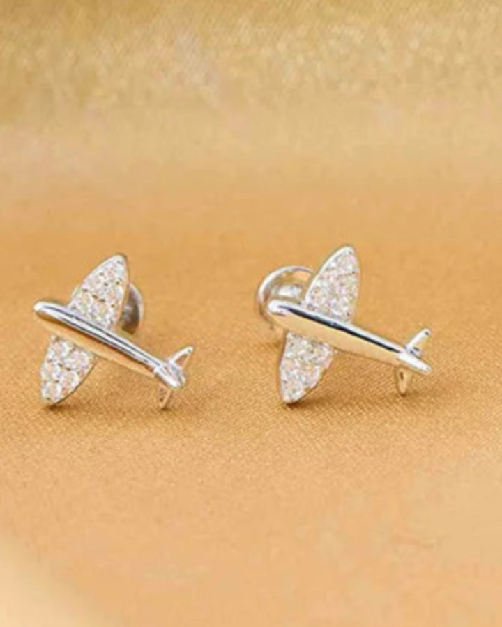 Airplane Studs in 92.5 Silver
