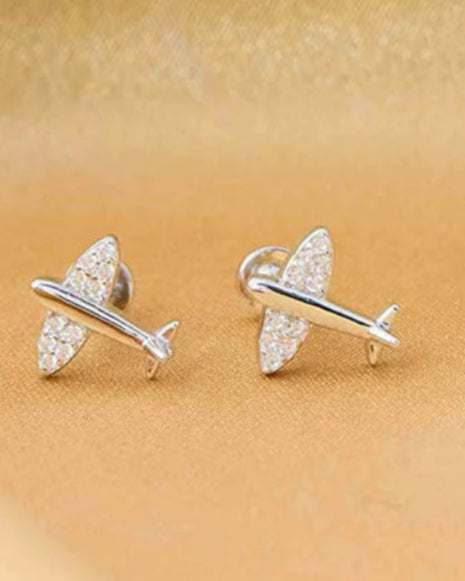 Airplane Studs in 92.5 Silver