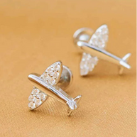 Airplane Studs in 92.5 Silver