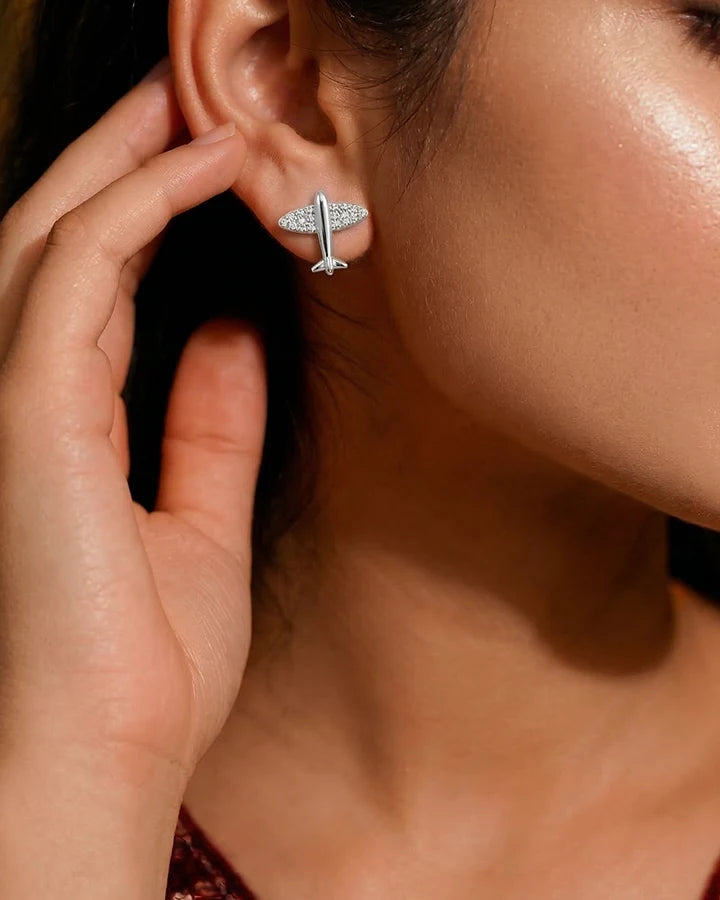 Airplane Studs in 92.5 Silver
