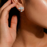 Airplane Studs in 92.5 Silver