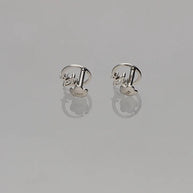 Bloom Rhodium Studs in 92.5 Silver