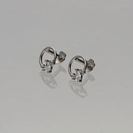 Bloom Rhodium Studs in 92.5 Silver