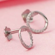 Halo Studs in 92.5 Silver