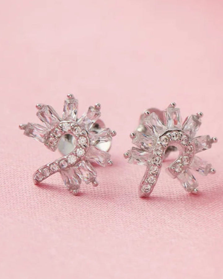 Floral Studs in 92.5 Silver