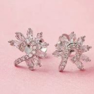 Floral Studs in 92.5 Silver