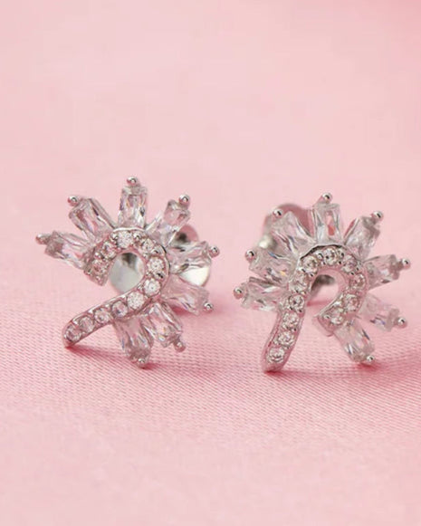 Floral Studs in 92.5 Silver