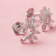 Floral Studs in 92.5 Silver