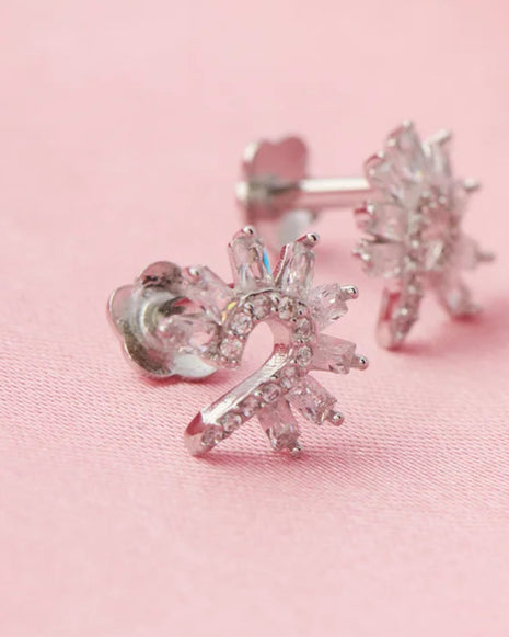 Floral Studs in 92.5 Silver