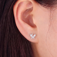 Butterfly Studs in 92.5 Silver