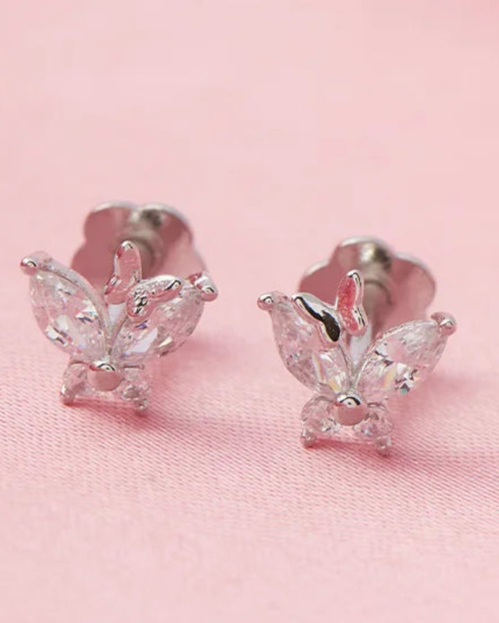 Butterfly Studs in 92.5 Silver
