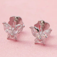 Butterfly Studs in 92.5 Silver
