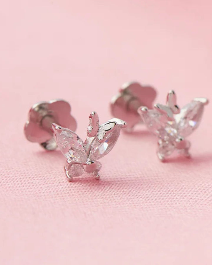 Butterfly Studs in 92.5 Silver