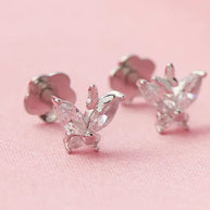 Butterfly Studs in 92.5 Silver