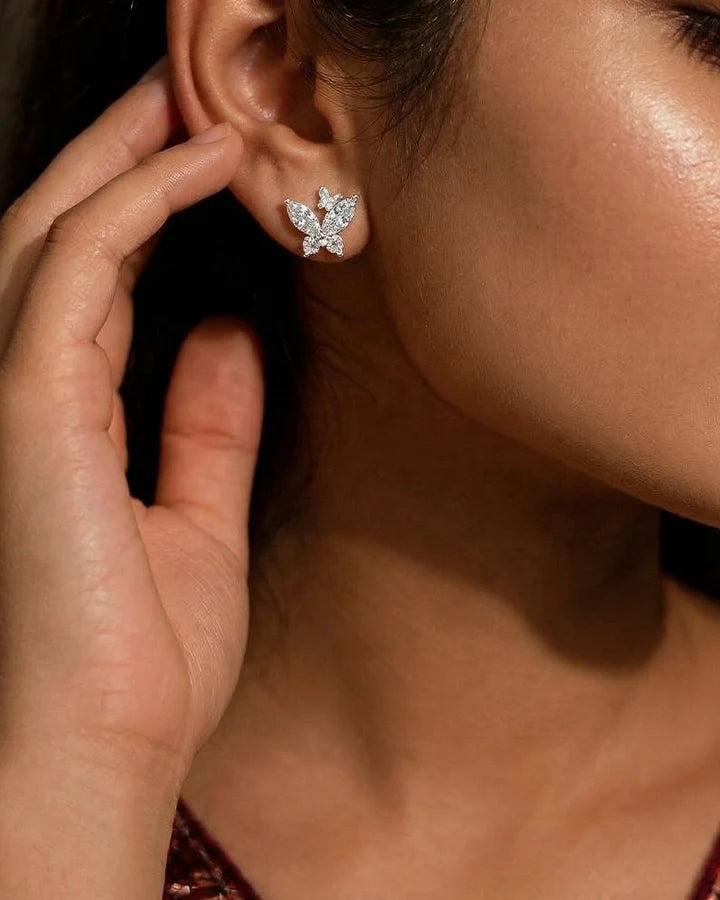 Butterfly Studs in 92.5 Silver