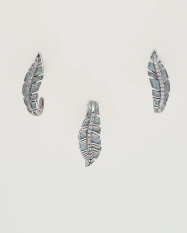 Leaflet Charm Duo in 92.5 Silver