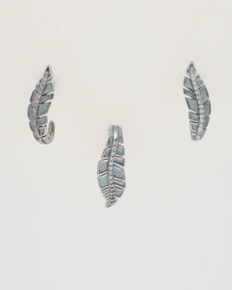 Leaflet Charm Duo in 92.5 Silver