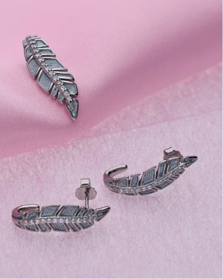 Leaflet Charm Duo in 92.5 Silver