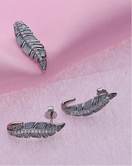 Leaflet Charm Duo in 92.5 Silver