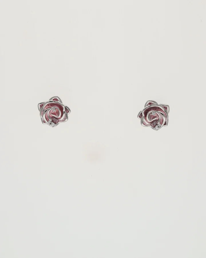 Rose Bloom Set in 92.5 Silver