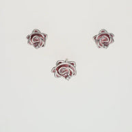 Rose Bloom Set in 92.5 Silver