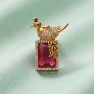 Ruby Parrot Dollar in 92.5 Silver