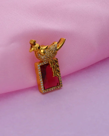 Ruby Parrot Dollar in 92.5 Silver