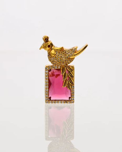 Ruby Parrot Dollar in 92.5 Silver