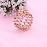 Petal Spin Kada Ring in 92.5 Silver