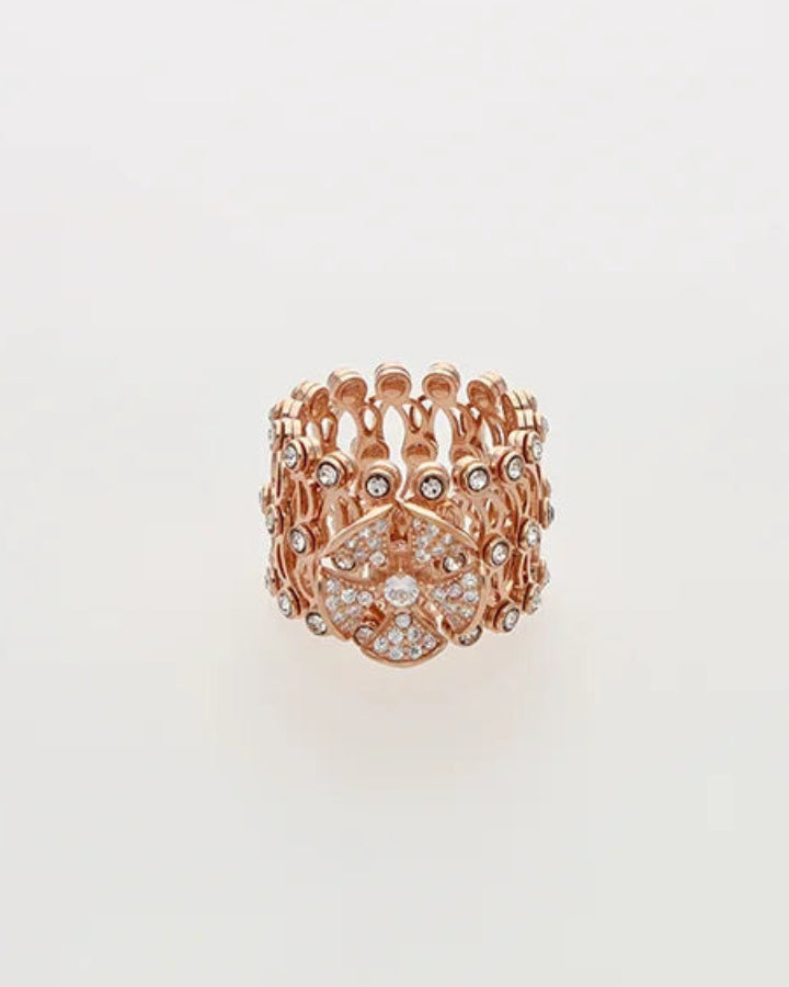 Petal Spin Kada Ring in 92.5 Silver