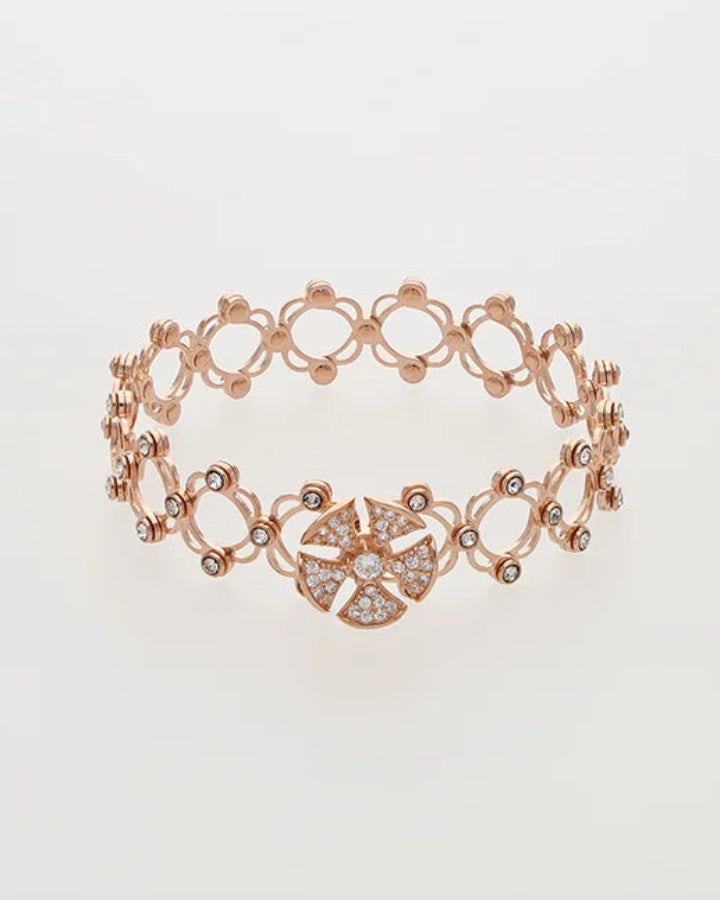 Petal Spin Kada Ring in 92.5 Silver