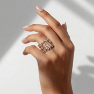 Floret Kada Ring in 92.5 Silver