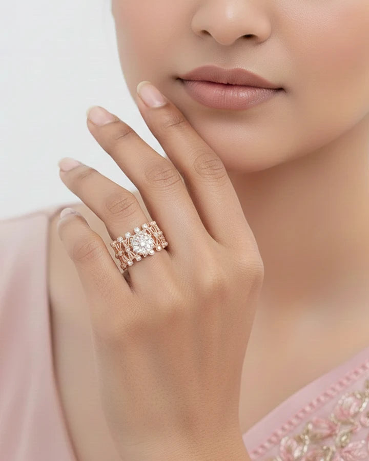 Floret Kada Ring in 92.5 Silver