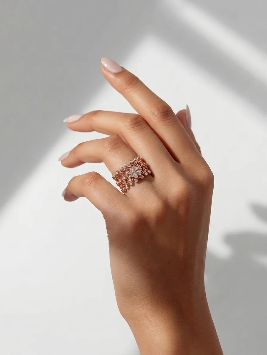 Spin Kada Ring in 92.5 Silver