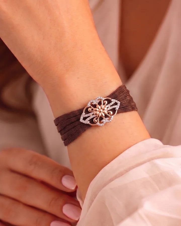 Amber Rose Cuff in 92.5 Silver