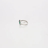 Green Elephant Ring in 92.5 Silver