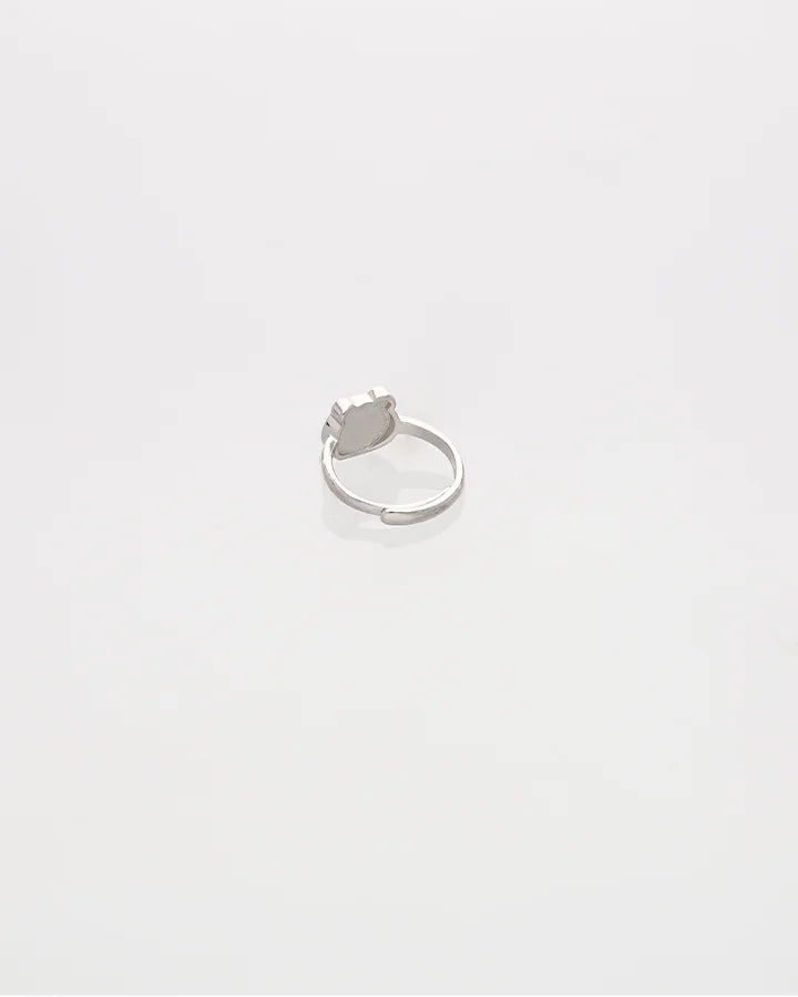 Brown Teddy Bear Adjustable Ring in 92.5 Silver